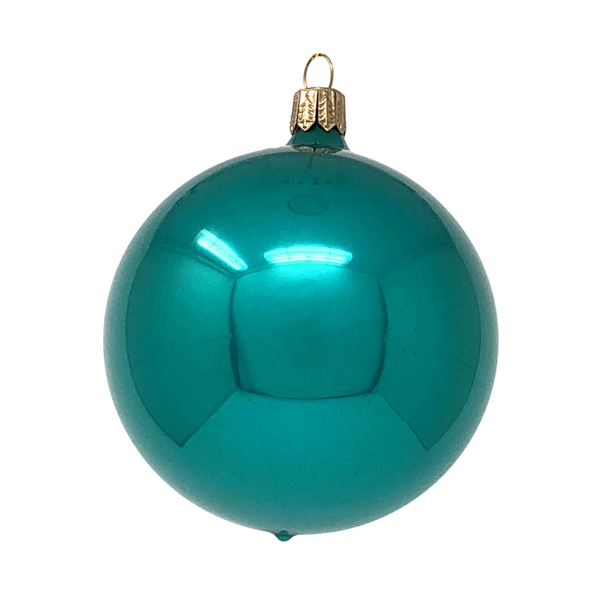 Christbaumkugel achatgrün opal, D. 8 cm von der Oberfränkische Glasmanufaktur, Weihnachtskugel