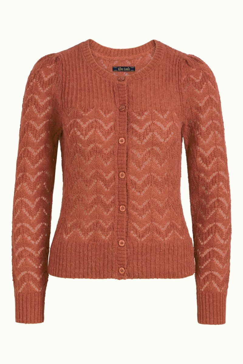 King Louie Cardi Yoke Tosca, Farbe: Spicy Brown King Louie Cardi Yoke Tosca, Farbe: Spicy Brown