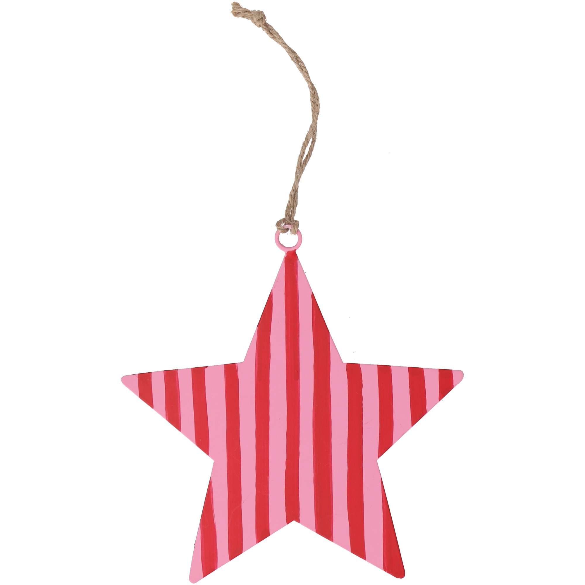 % Metallstern Streifen, Pink-Rot,  D. ca. 11 cm, Weihnachtsstern
