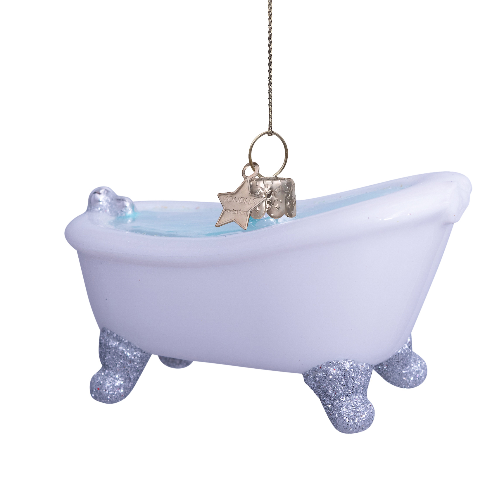 Weihnachtskugel Badewanne  H. ca. 5 cm, Glas 