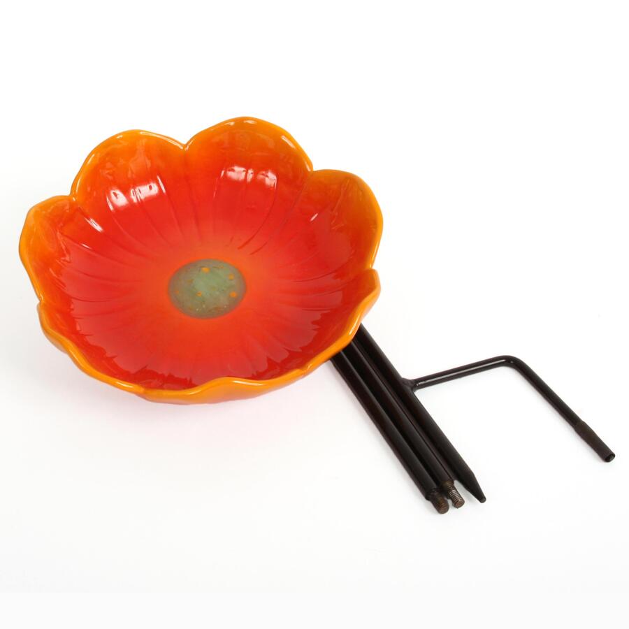 Roter Mohn/ Wild Poppy als Futterstelle mit Ablauf,  D. ca. 16 cm