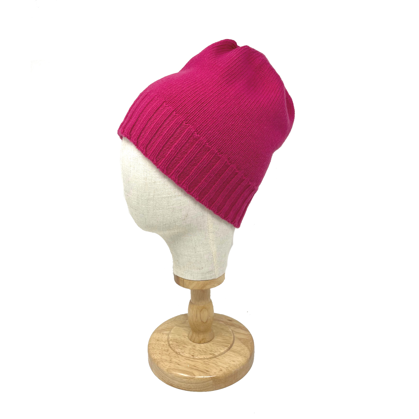 McKernan Mütze "CHUNKY TULIP HAT" cerise, Wollmütze, 100% Wolle, Beanie oder mit Umschlag   
