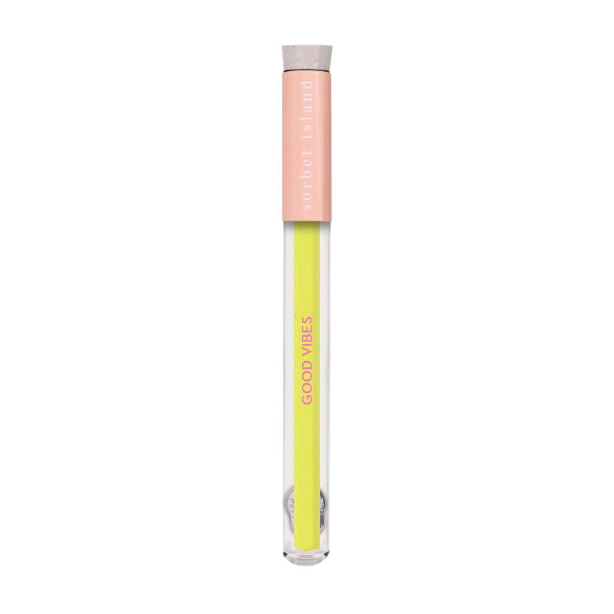  Armband Satin Bracelet "GOOD VIBES" Neon Gelb, verpackt im Reagenzglas