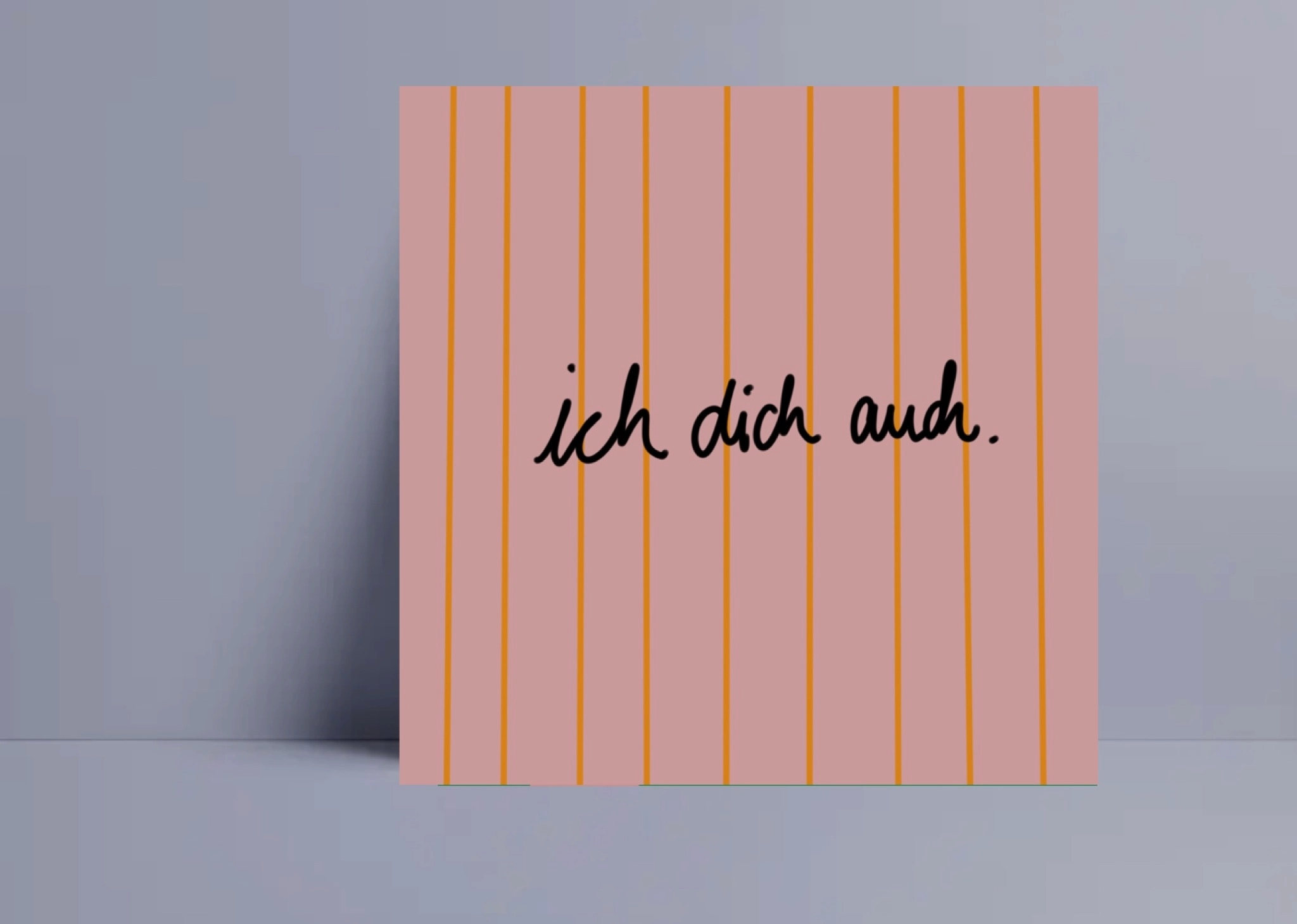 Postkarte * ich dich auch * von Ute Arnold    