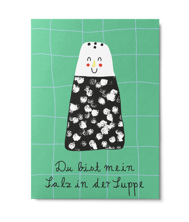 Postkarte "du bist mein Salz" von Annika Kelm, Unter Pinien 