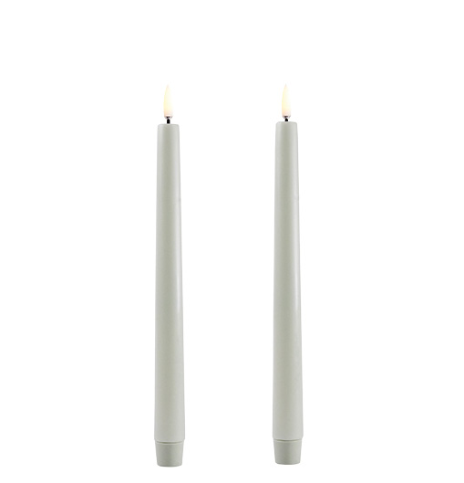 % Piffany Copenhagen – UYUNI LIGHTING LED Stabkerze Dusty Green 2-er Set, ca. 2,3 x 25,5 cm  