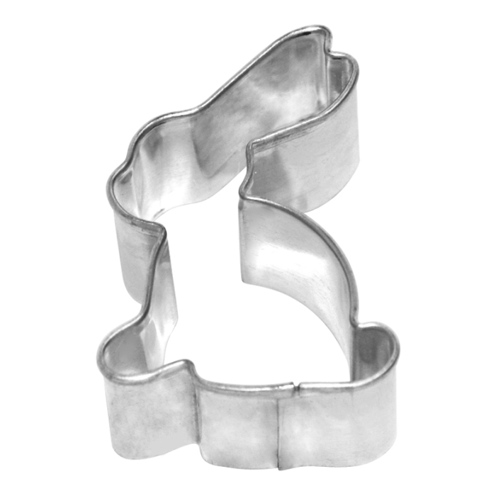 Ausstecherle Hase sitzend , Weißblech, 3,6 x 2,2 x 5 cm von Birkmann, Prägeausstecher, Ausstechform   
