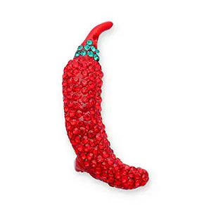 Brosche Peperoni Glitzer, Modeschmuck