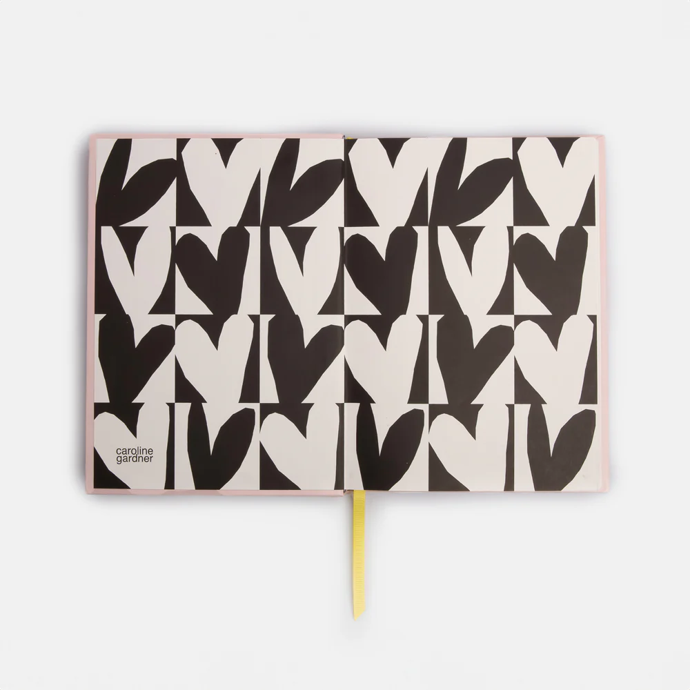 Caroline Gardner Notizbuch, Pink Flowers Slim Hardback Notebook, 20 x 15 cm