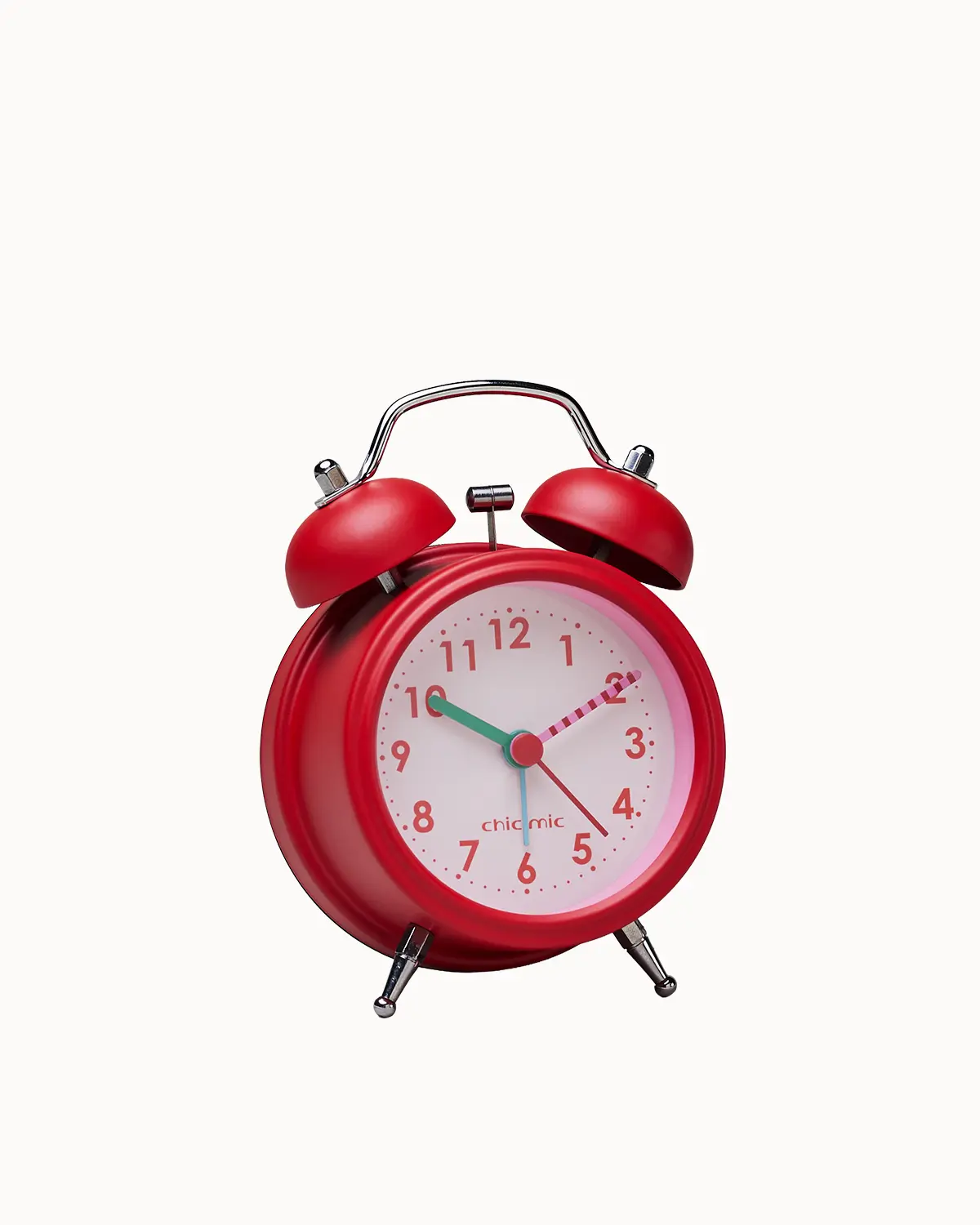 Wecker Retro, Rot, mit Licht & Glockenalarm, alarm clock sundown, Uhr