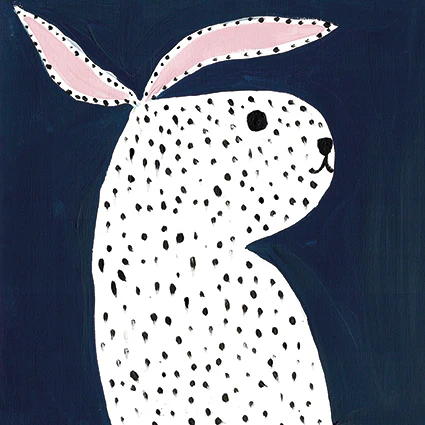 Grußkarte Spotty Bunny von ART PRESS , Hase, Nancy McKie