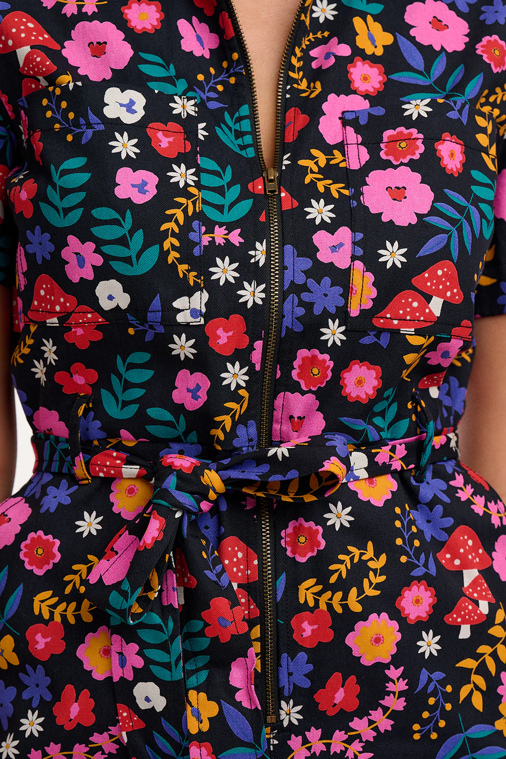 % Kleid TASHA, Minikleid mit Pilzen und Blumen, MULTI, TOADSTOOL FLORAL von sugarhill BRIGHTON