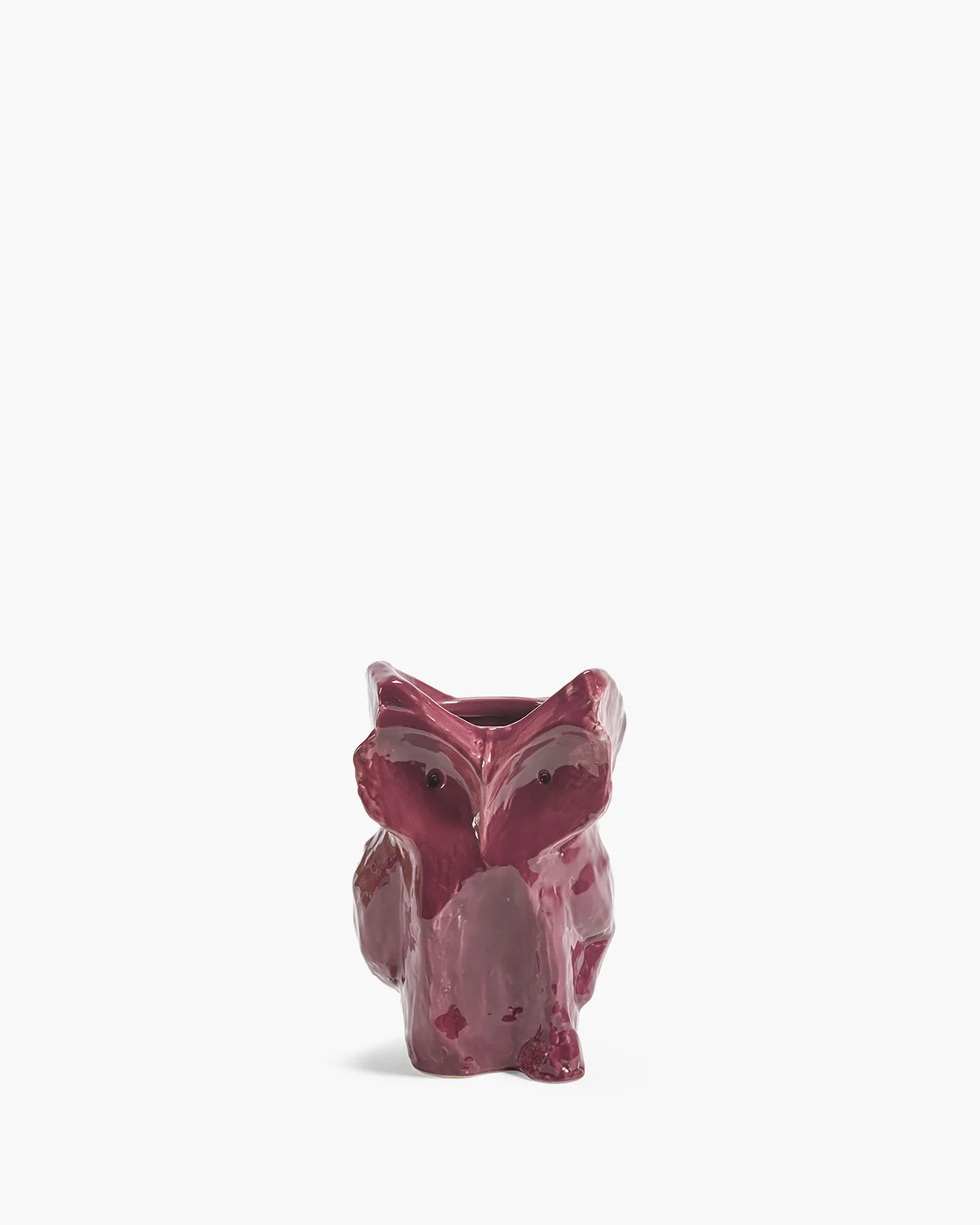 Eule Vase XS aubergine After Midnight, Kollektion Midnight creatures von Marni, Höhe ca. 12 cm