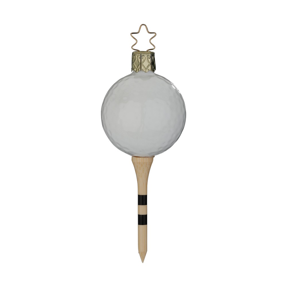 Inge Glas Bereit zum Abschlag, Golfball, Christbaumkugel, ca. 11 cm, Glas, Welt der Hobbies