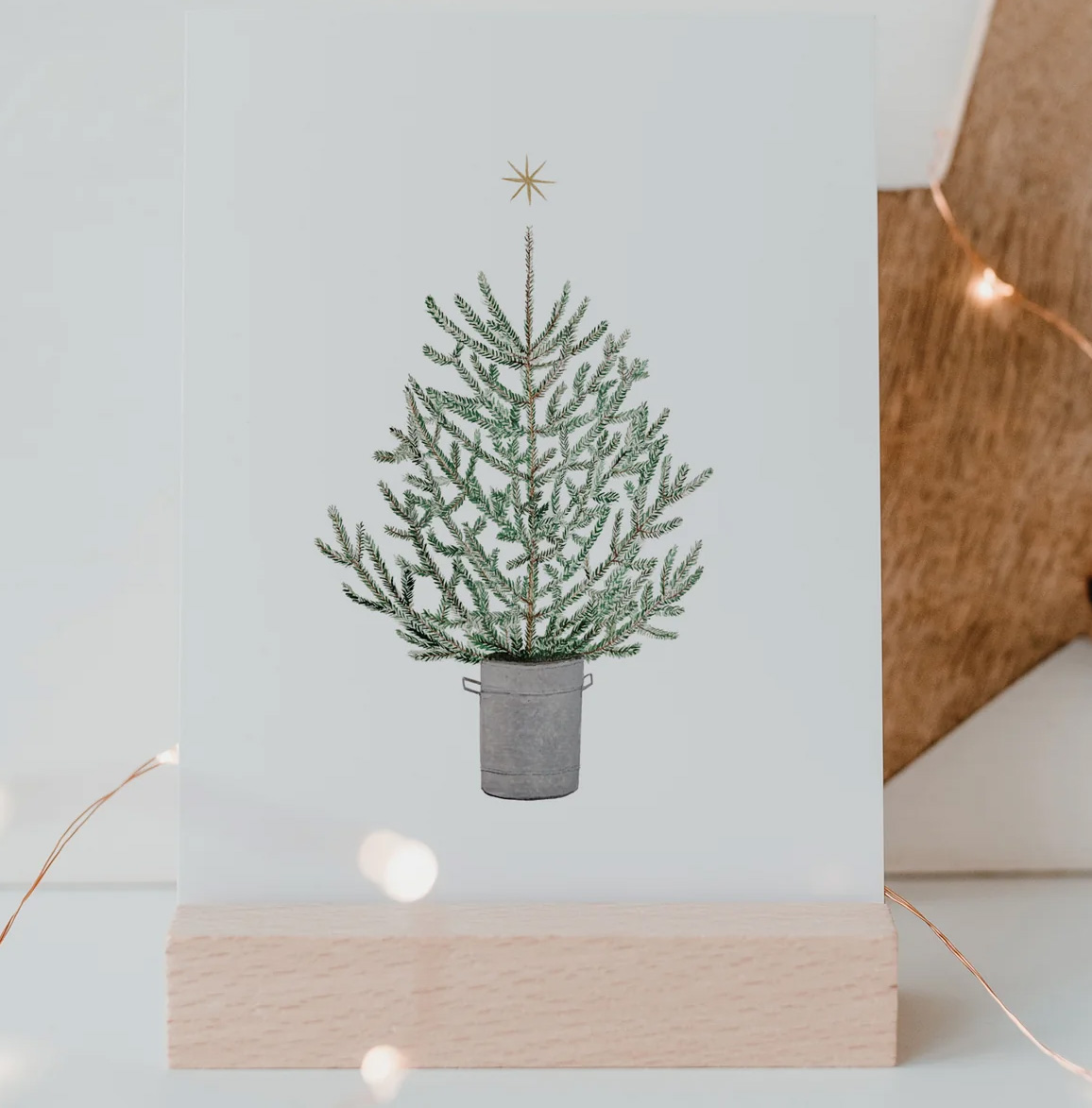 Eulenschnitt Postkarte  Weihnachten " Christmas Tree"
