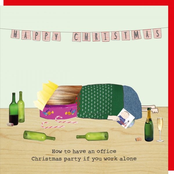 Rosie Made A Thing Doppelkarte XMAS "Office Party Girl"   Weihnachten   
