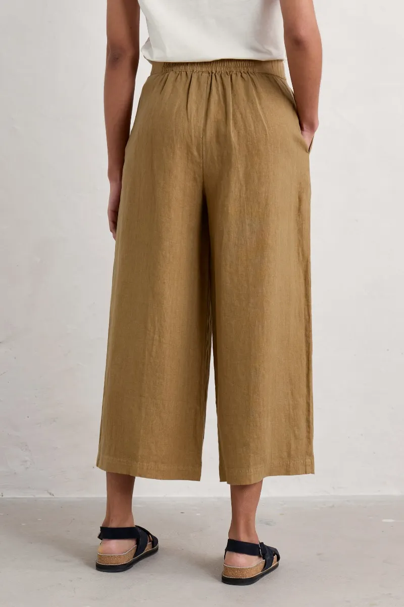 SEASALT CORNWALL Merrivale Linen Culottes, Culotte Hose, Farbe: Sand Dune, 100% Leinen 