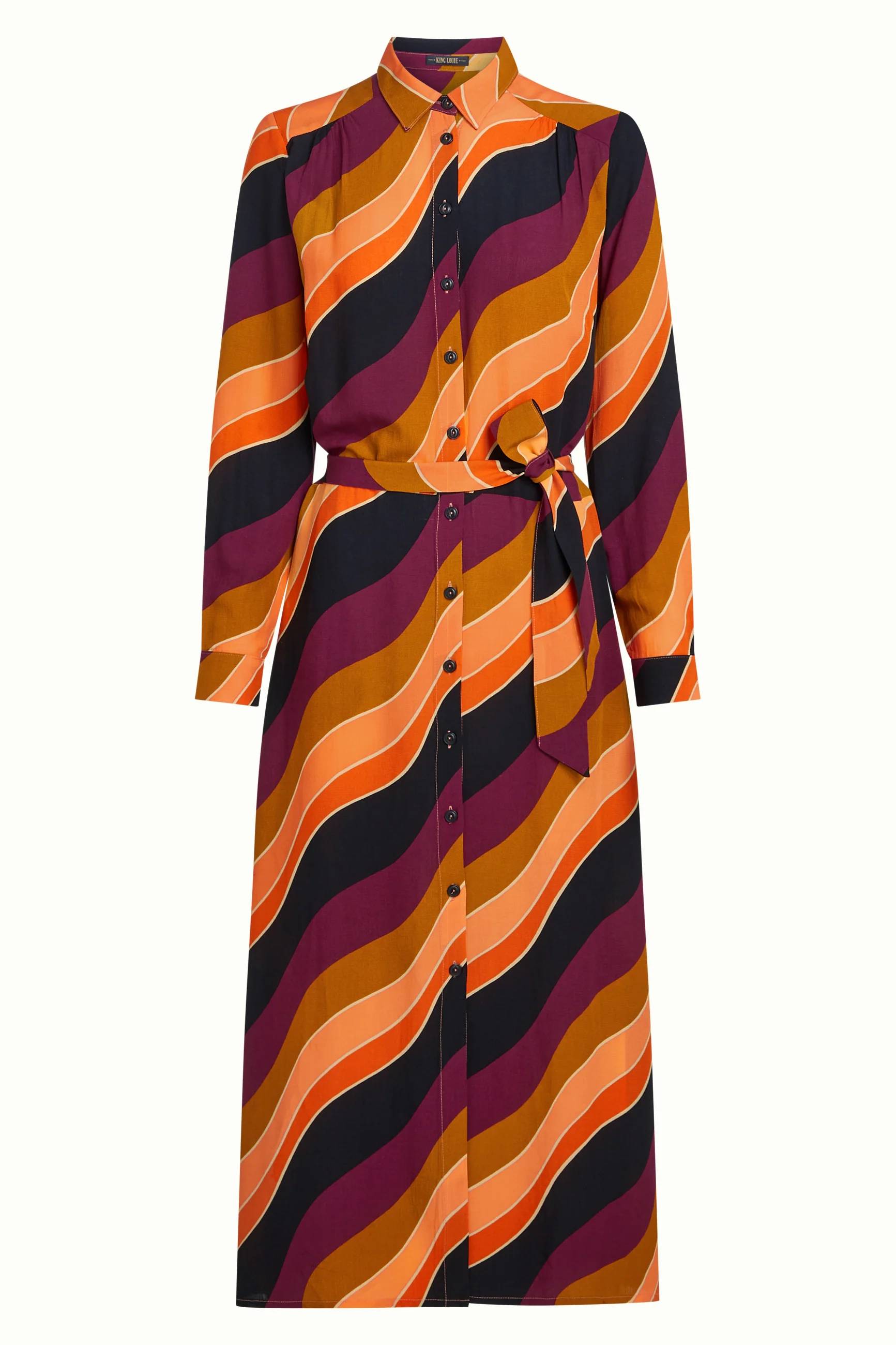 % King Louie Kleid Olivia Dress Razzle, Farbe Beaujolais Red - Razzle