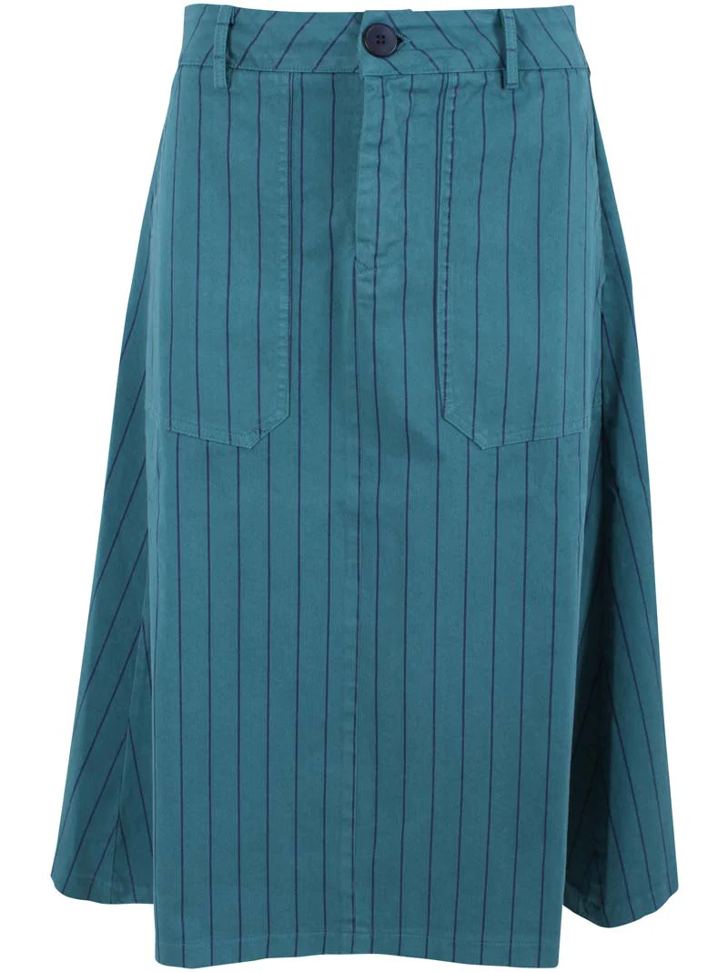 % Danefae Danesweetie Rock, Stretch Canvas Skirt Dk Slate/Dk Navy