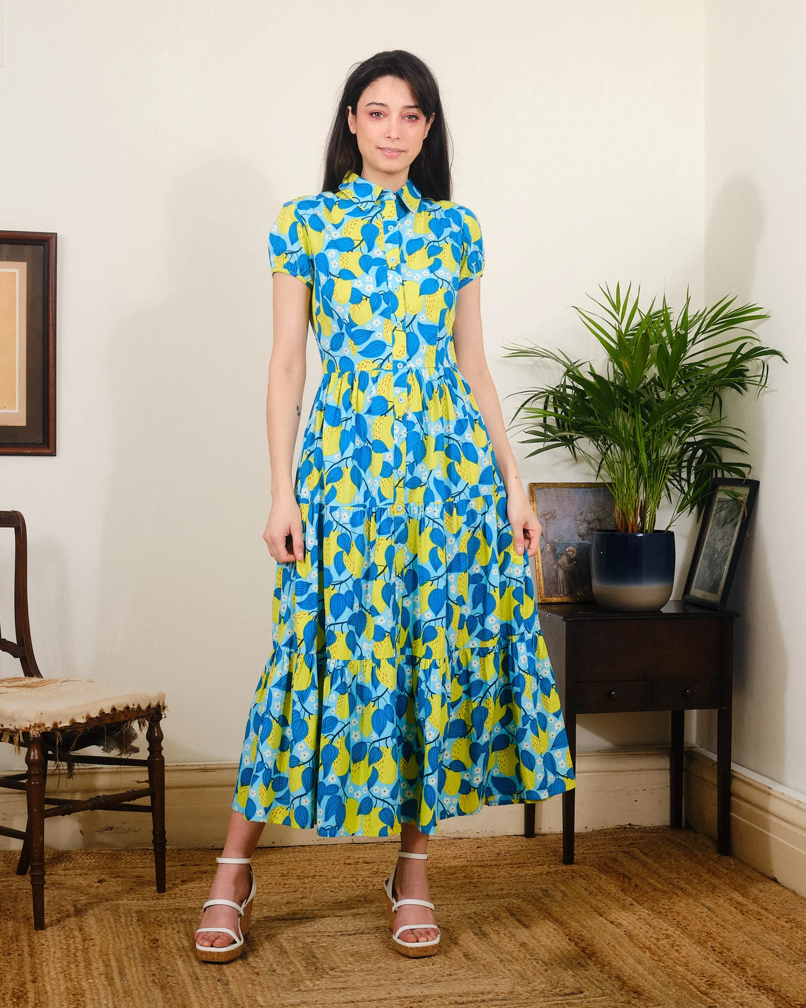 % Pretty Vacant Kleid Molly Dress in  Apple Blossom 100% Organic Cotton GOTS Certified 