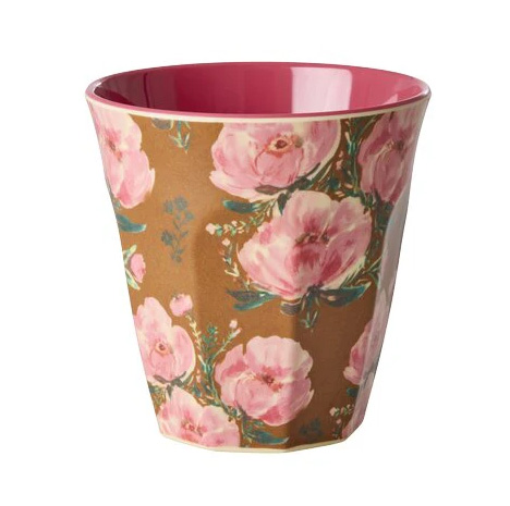 Rice Melamin Becher Floral Fiesta Rose Print, 250 ml, Rosen