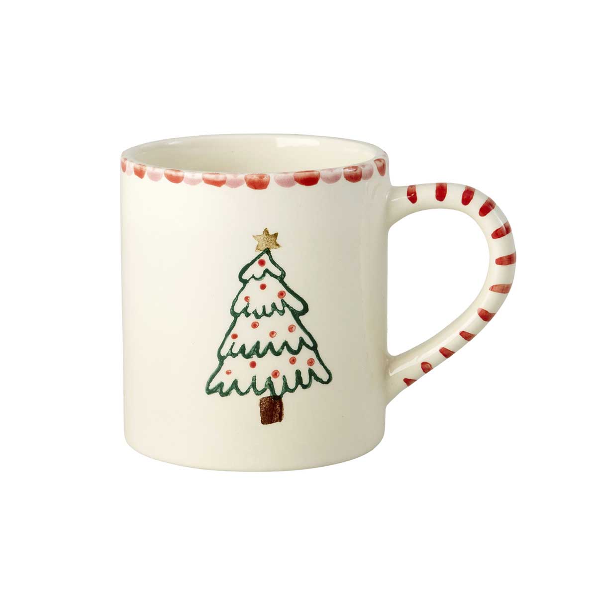 Rice Becher XMAS Weihnachtsbaum,  Keramik - Crème, ca. 420 ml