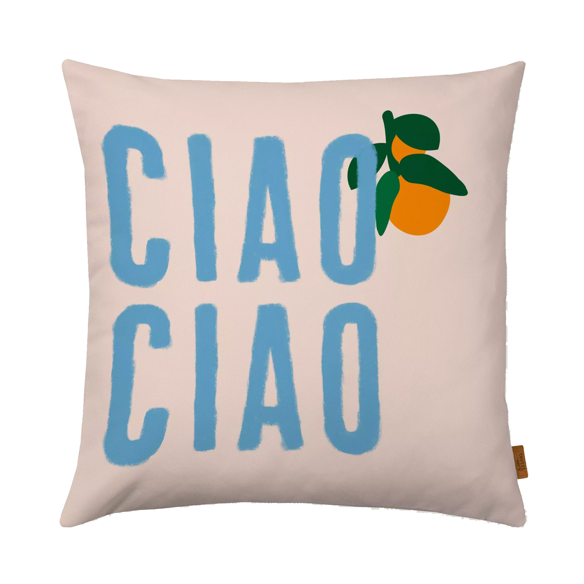 Kissenhülle CIAO CIAO Blau, ca. 40 x 40 cm,  Polyester Canvas    