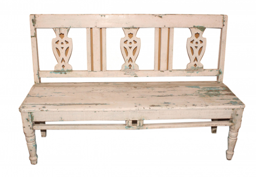 Bank weiß Antik Unikat  , Holzbank, ca. 94x145x44 cm