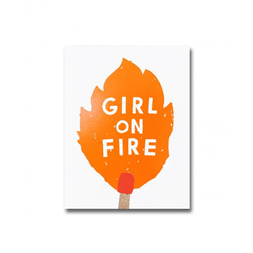 Notizbuch A5 - Wow " Girl On Fire "