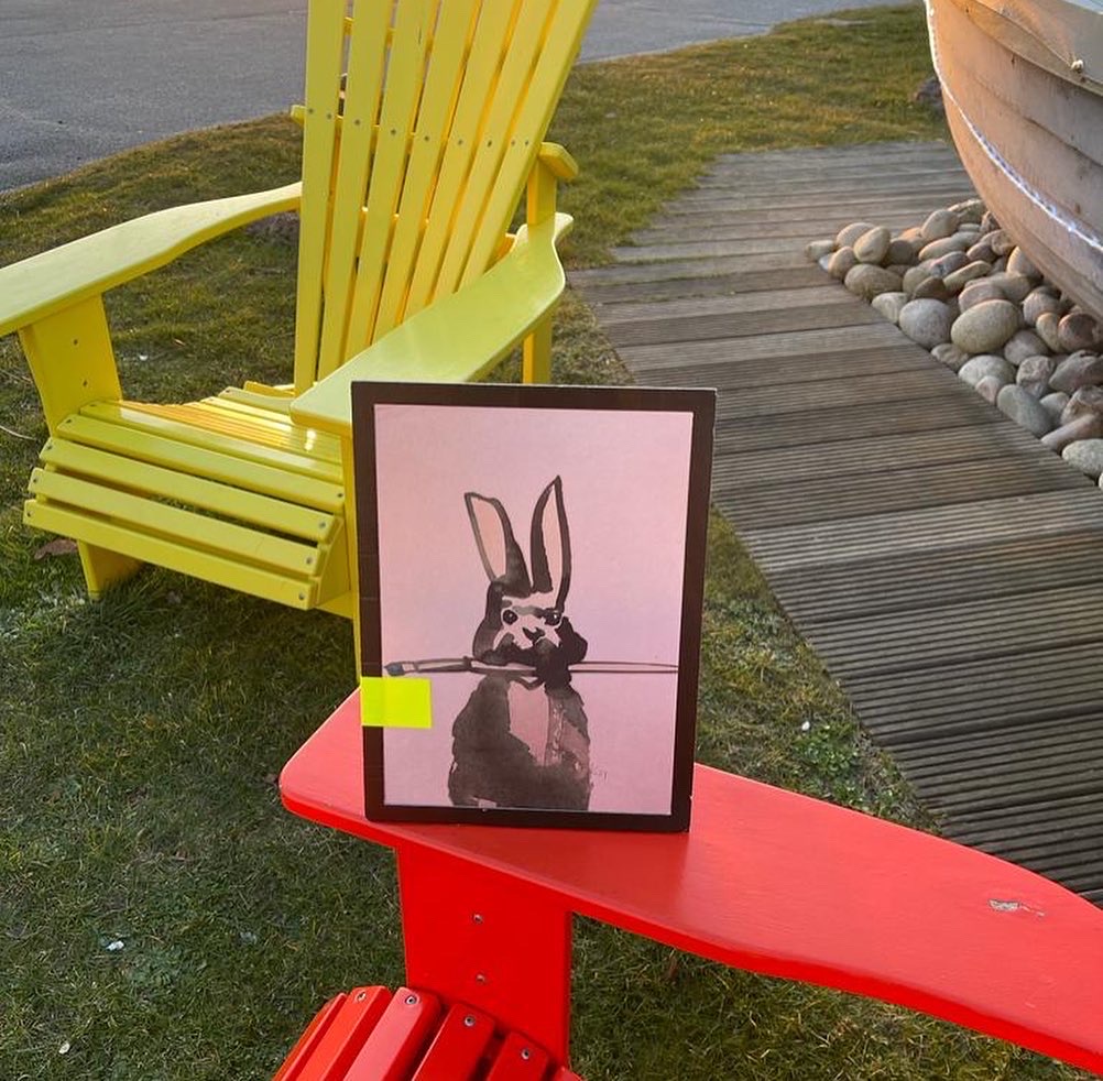 Katja Foos, „Hase“ Edition, Malkarte, fine-arts-print