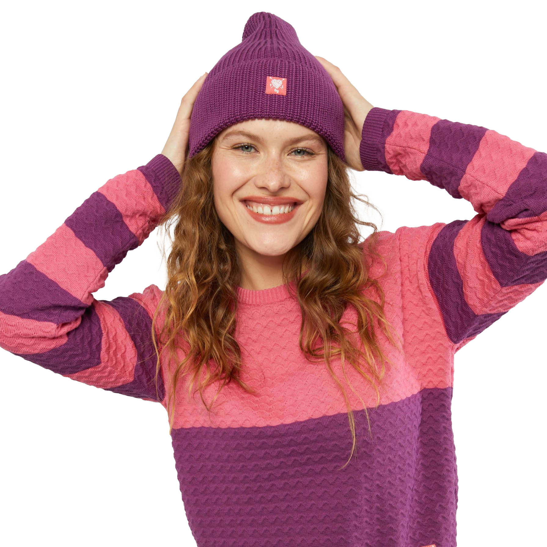 Blutsgeschwister  Strickmütze Baumwolle Beanie Queen - dreamers hat violet