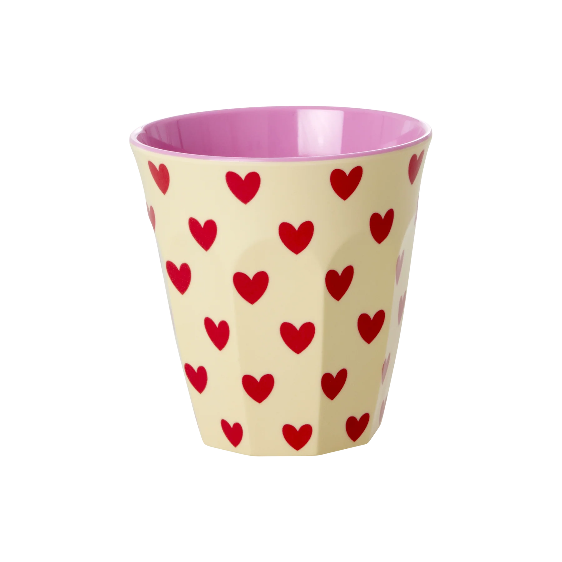 Rice Melamin Becher - Crème - Darling Hearts Print , 250 ml, Herzen