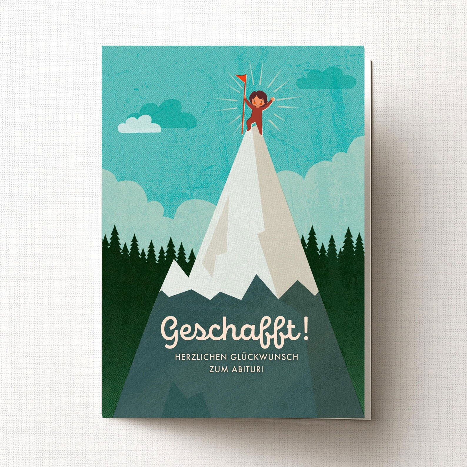Klappkarte zum Abitur "Geschafft!"  von Monimari
