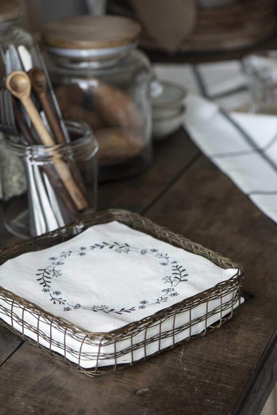 Serviettenhalter Filigrangeflecht quadratischvon IB Laursen  , ca. 22 x 22 cm