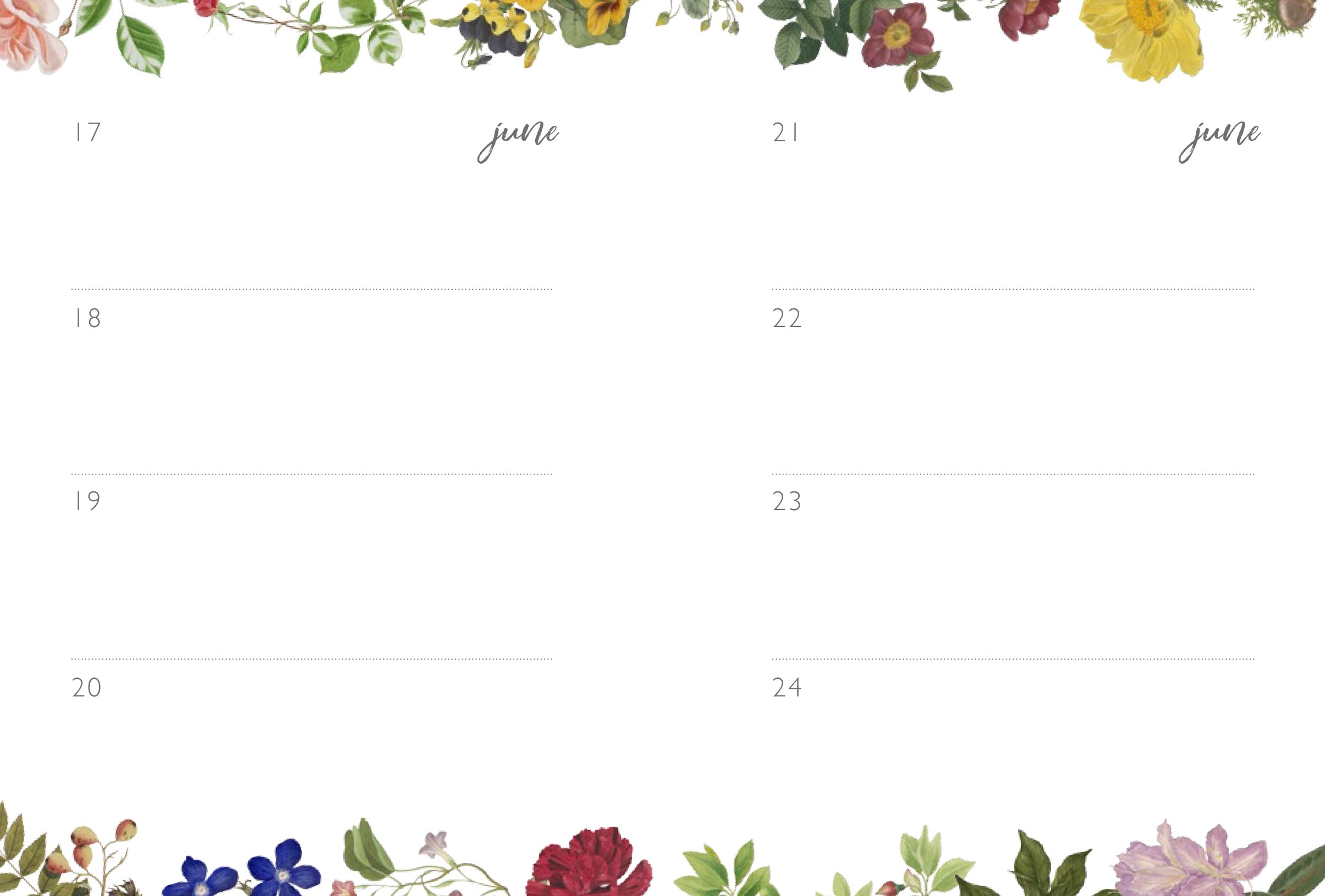 Notizbuch Birthday Book Frances Lincoldn von der Royal Horticultural Society