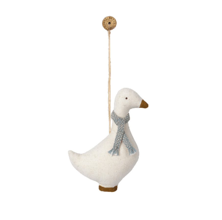 Maileg Xmas Stoffanhänger Gans mit blauem Schal, ca. 8 cm, pro Stück