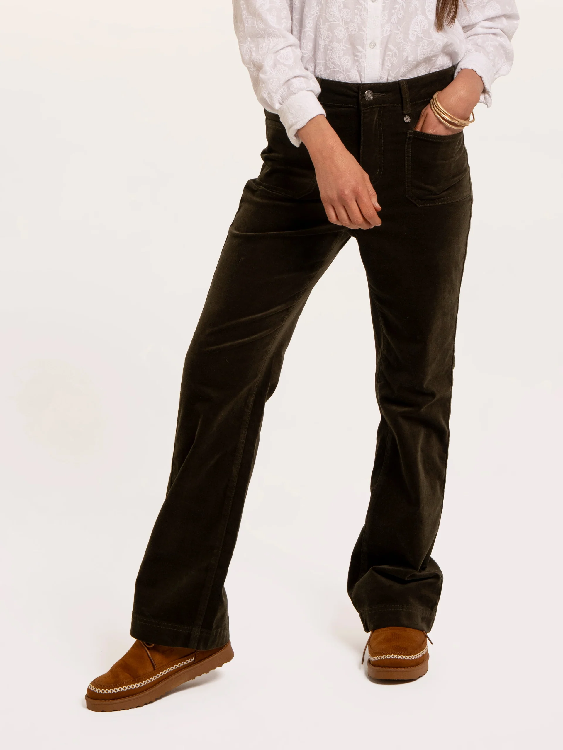 BRAKEBURN Samt Hose SAFFRON