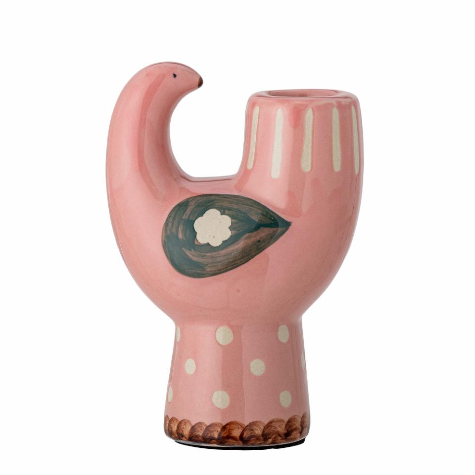 Trudy Kerzenhalter, Rose, Steingut, Höhe ca. 12 cm von Bloomingville  