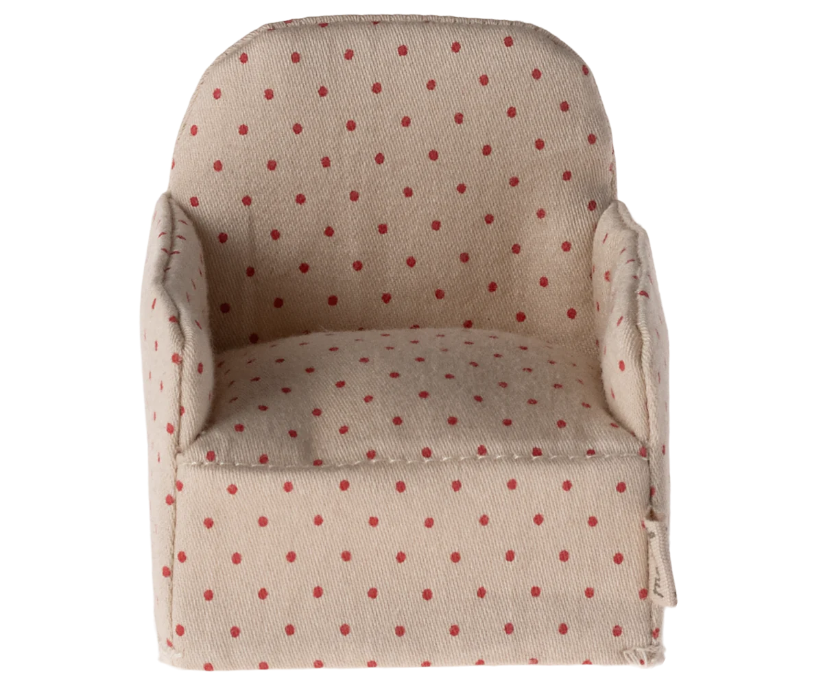 Maileg Sessel fürs Mausehaus , getupft, maileg Chair, Mouse - Dot