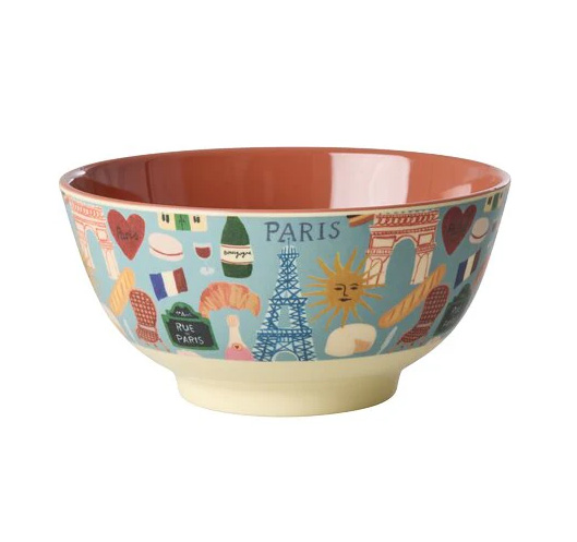 Rice Melamin Bowl Paris Mon Amour Print, Mittelgroße Schüssel, 700 ml