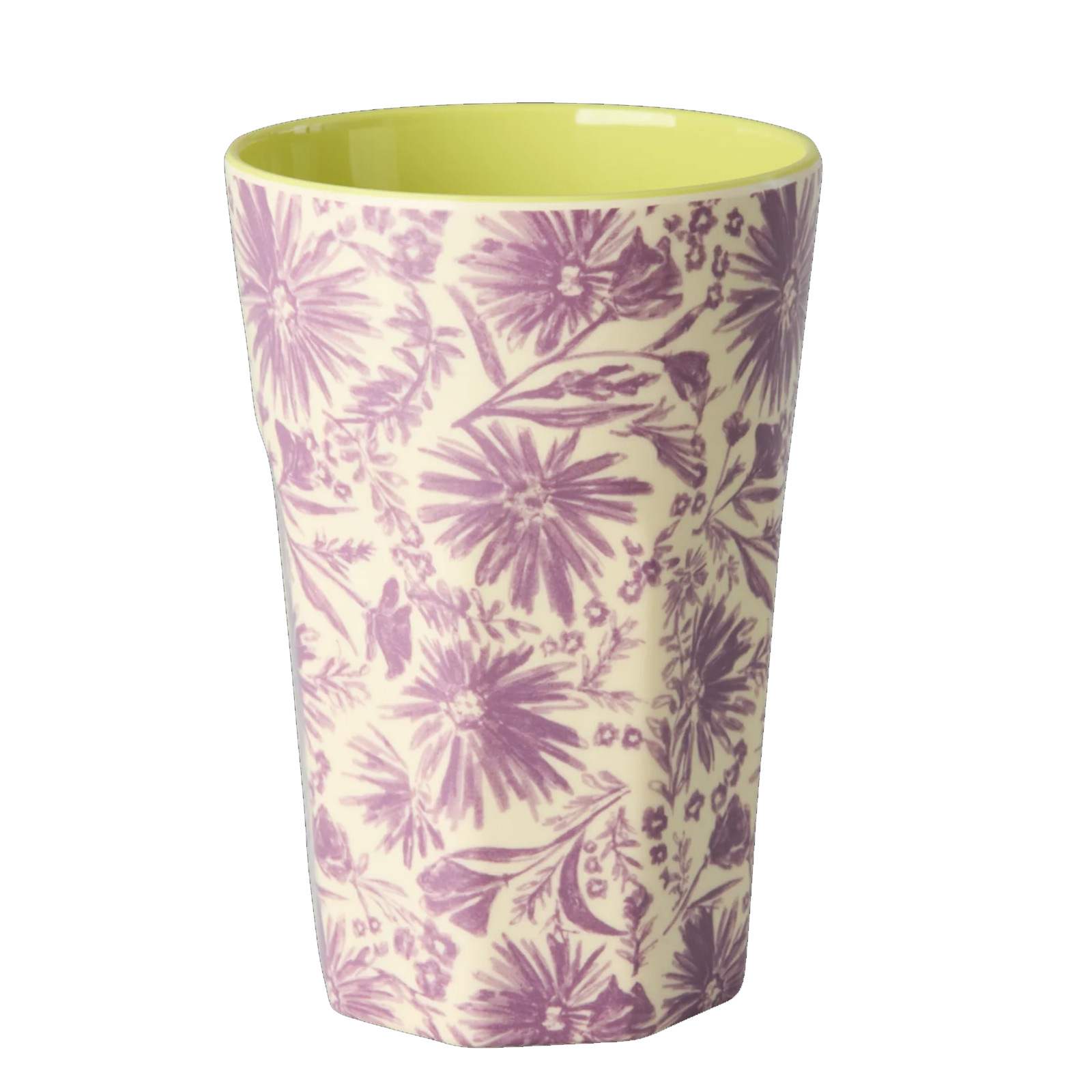 Rice Melamin Becher groß- Flower Press Print , 400 ml, Lila