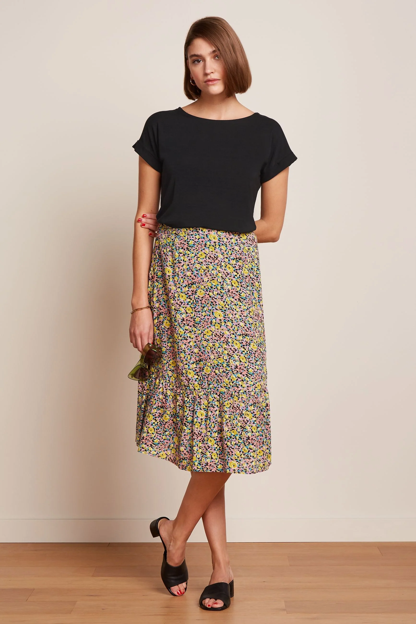 % King Louie Sommerrock Esme Skirt Mouche Woven, Farbe: Orchid Pink - Mouche Woven 