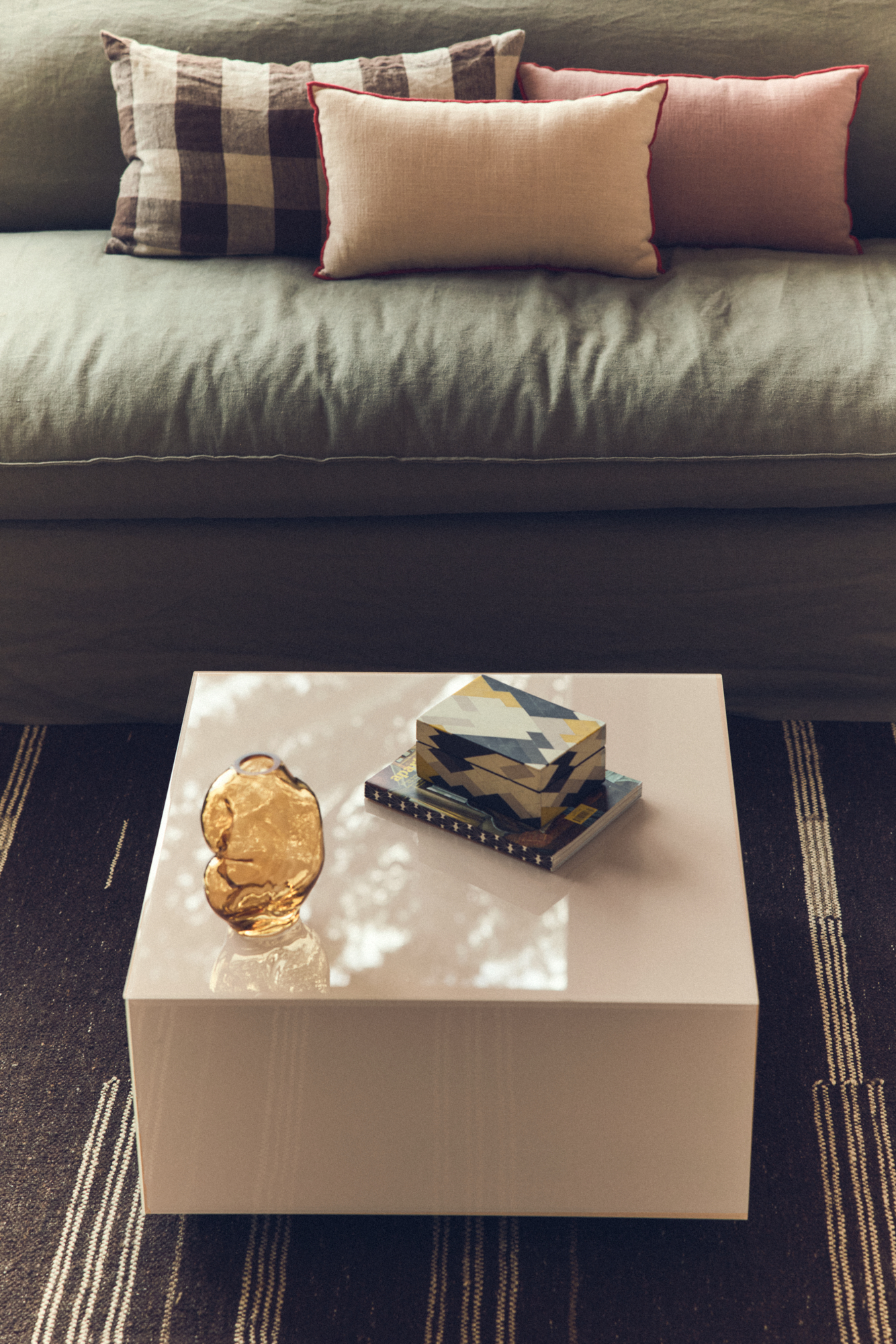 HKliving Gleam glass small vase amber, ca. 18 cm