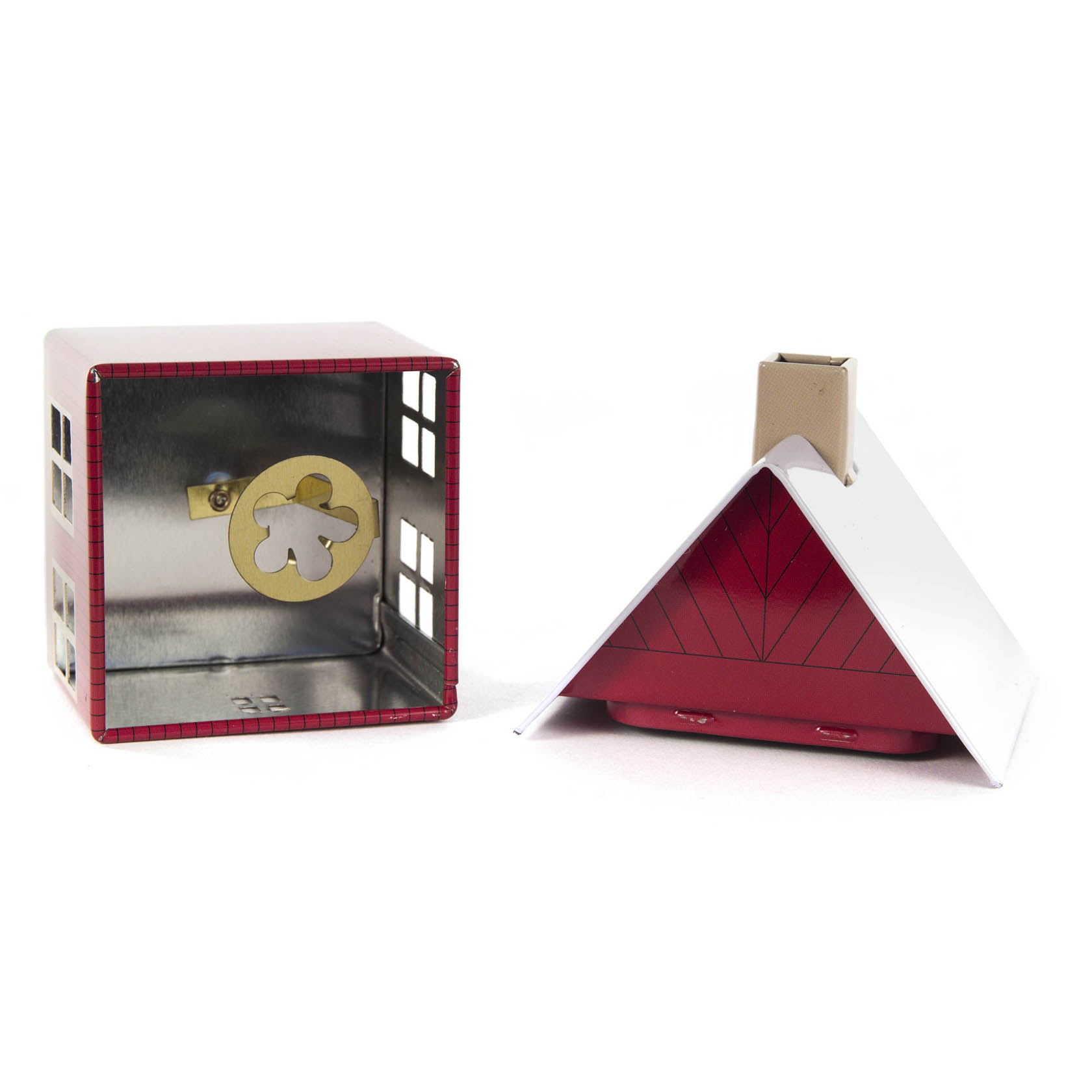 Räucherhaus Metall "Waldhaus" rotbraun aus dem Erzgebirge ♥     