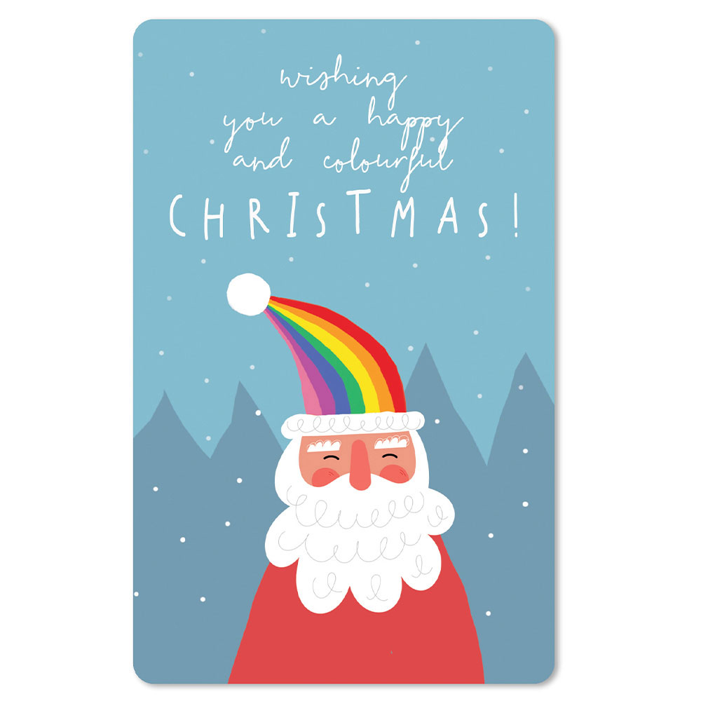 Lunacard Postkarte Weihnachten colourful Christmas