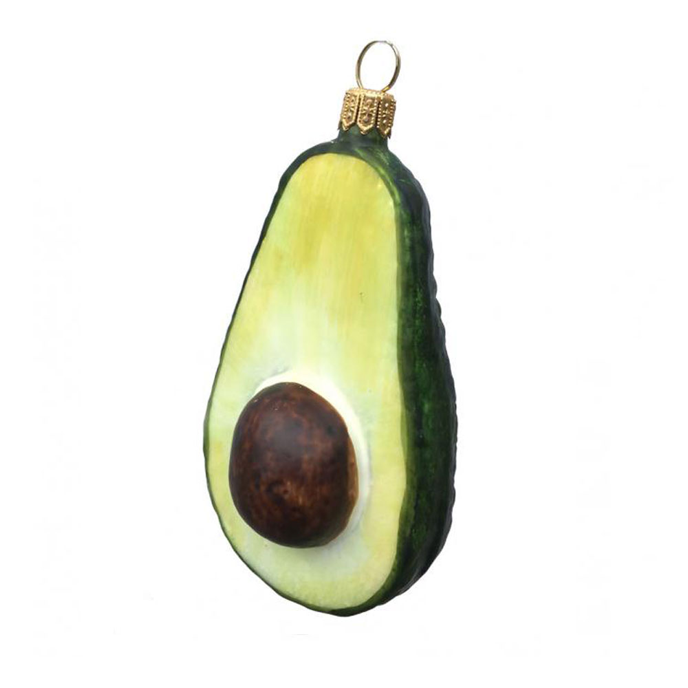 Avocado (hälfte) Christbaumkugel,  (Obst & Gemüse, Weihnachten, Baumschmuck