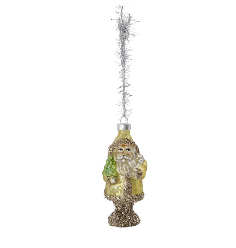 % House doctor XMAS Weihnachtsanhänger Santa Nostalgie, Ornament, Pixie, Gold von House doctor, ca. 10 cm, Glas 