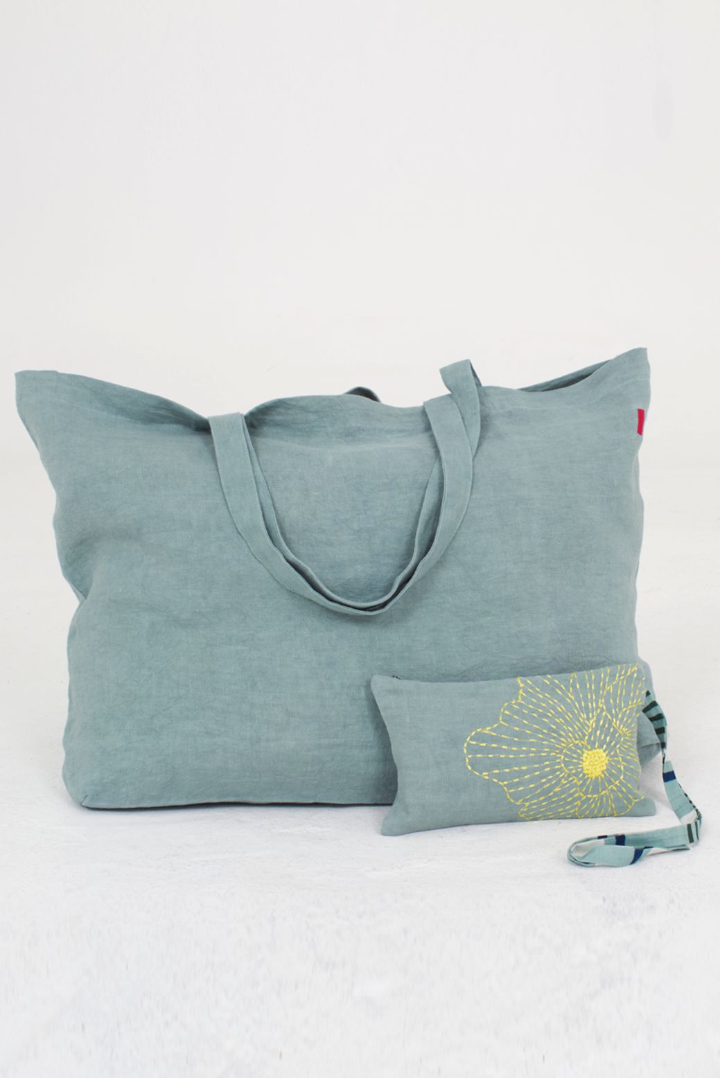 Tasche FRANCES SEA aus 100% Leinen von Shalls Barcelona  