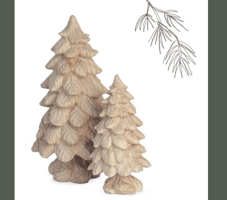 Baum Natur ,  ca. 14 cm, Ausführung Natur, Zirbenholz , handgeschnitzt aus Österreich