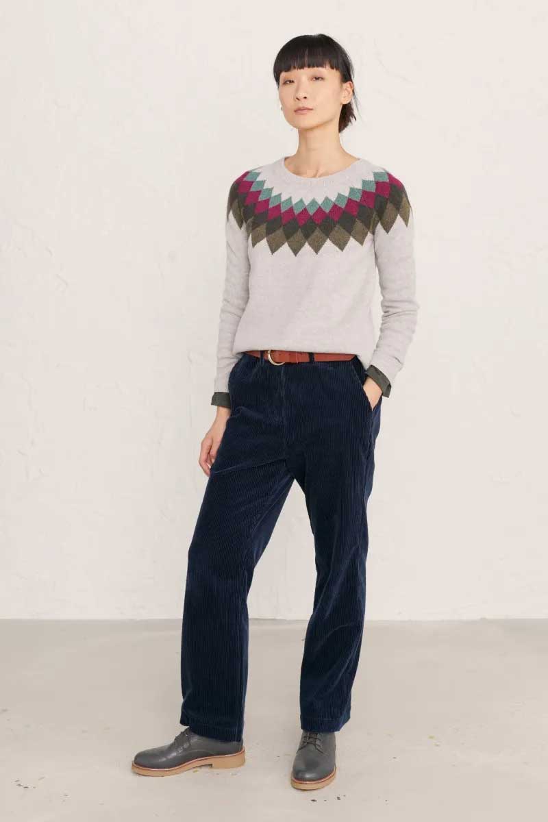 Seasalt Pullover Camber Rocks Jumper, Agate Aran Dark Freesia Seasalt Pullover Camber Rocks Jumper, Agate Aran Dark Freesia